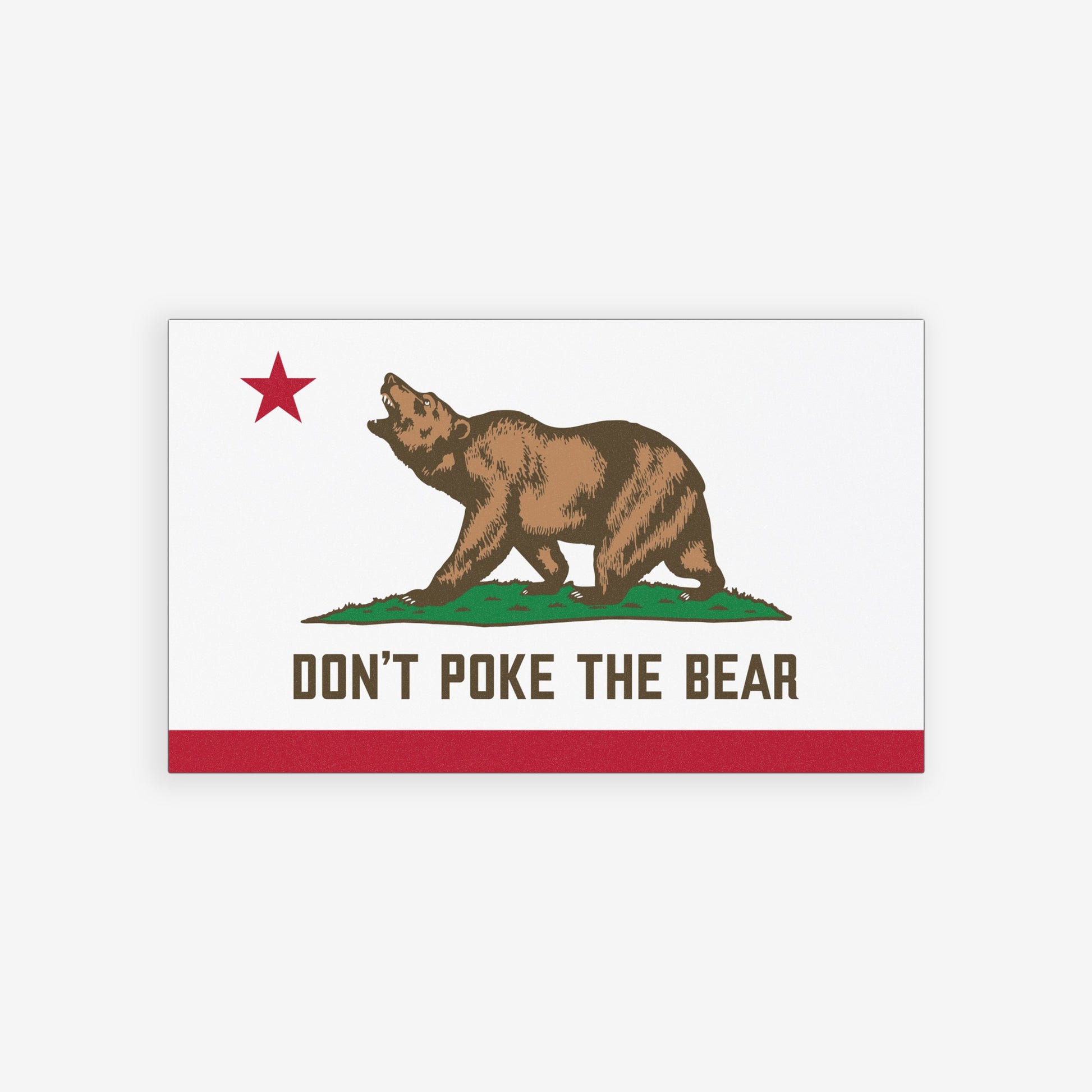 Don’t Poke The Bear California flag sticker, activist decal ready for cars, laptops, or protest kits