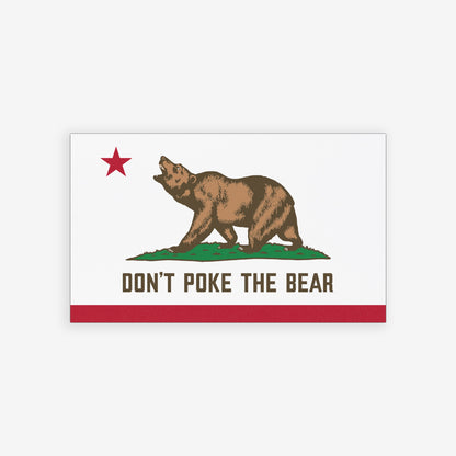 Don’t Poke The Bear California flag sticker, activist decal ready for cars, laptops, or protest kits