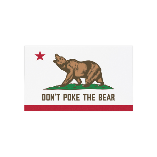 Don’t Poke The Bear California flag sticker, activist decal ready for cars, laptops, or protest kits