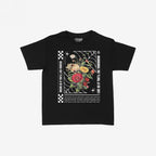 The Dreams Women's Baby Tee features a floral spider-web design with motivational slogans and checkerboard accents, embodying bold expression and existential reflection. Ideal for questioning life choices and embracing possibilities.