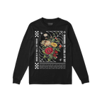 Dreams T-shirt featuring a vibrant floral graphic within a spider-web frame, with motivational text and decorative motifs, id