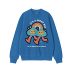 Drugs With Friends Hoodie & Sweatshirt features playful cartoon clouds under a rainbow, exuding whimsical rebellion with the 