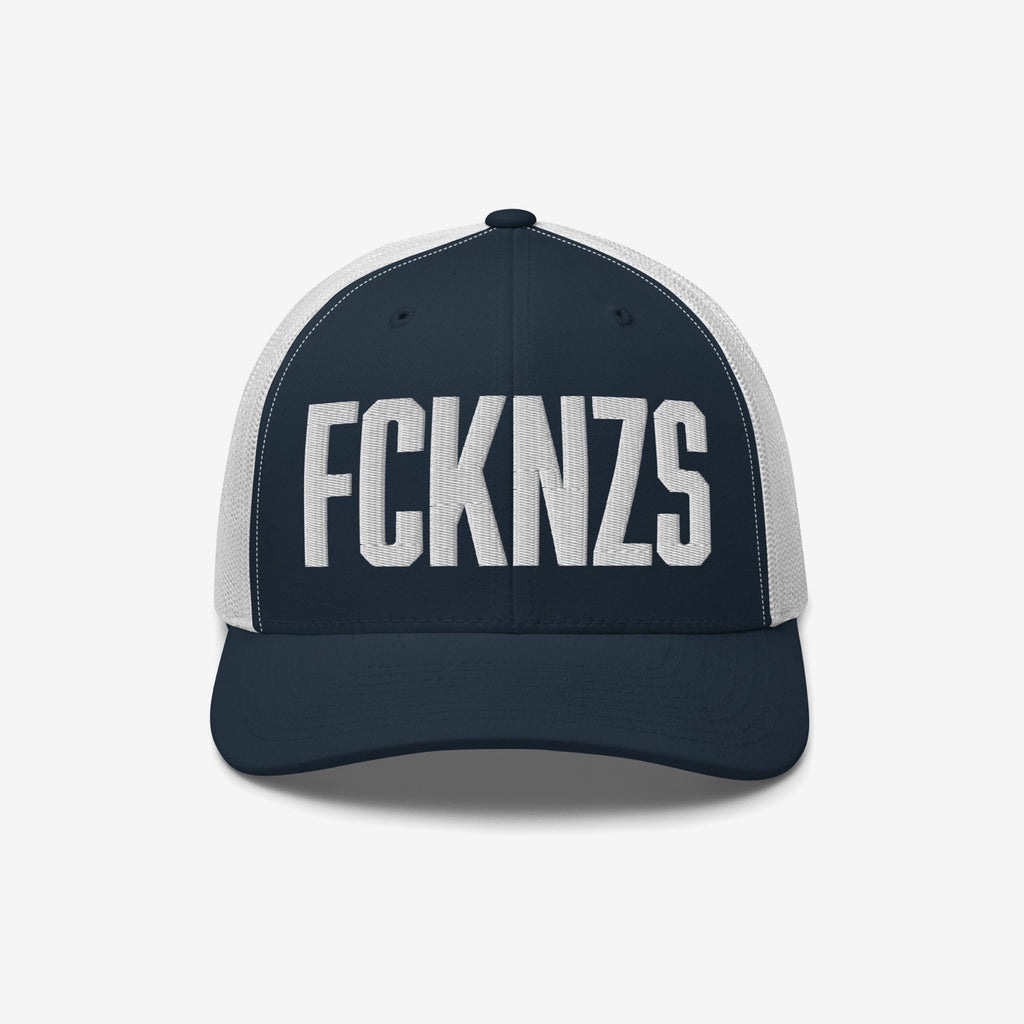 Collage of reaction thumbnails featuring startled, screaming, and cartoonish figures, each overlaid with Tamil captions, representing the bold anti-fascist stance of the FCKNZS Hat collection.