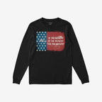 For The Wealthy T-shirt features a distressed U.S. flag design with bold text critiquing wealth disparity, perfect for making a statement at rallies or discussions.