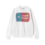 For The Wealthy Hoodie & Sweatshirt features a distressed, two-tone U.S. flag graphic with a bold slogan critiquing inequalit