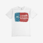 For The Wealthy T-shirt features a distressed U.S. flag design with the bold message OF THE WEALTHY, BY THE WEALTHY, FOR THE WEALTHY, symbolizing protest and highlighting societal inequality.