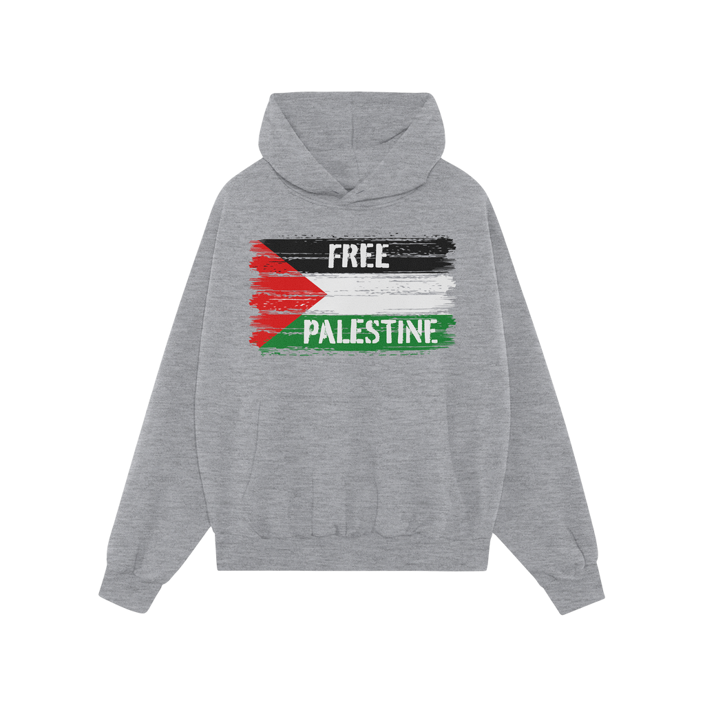 Free Palestine Shirt featuring a distressed Palestinian flag graphic and bold FREE PALESTINE text, ideal for activists and al