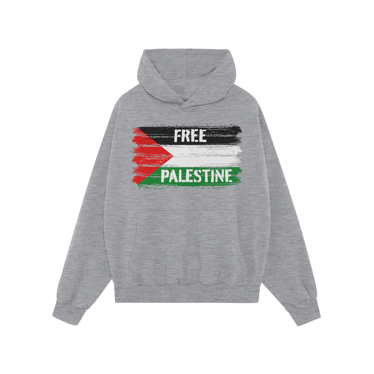 Free Palestine Shirt featuring a distressed Palestinian flag graphic and bold FREE PALESTINE text, ideal for activists and al