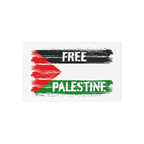 Free Palestine Magnet featuring a stylized Palestinian flag with FREE and PALESTINE in distressed brush-stroke style, symboli