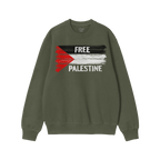 Free Palestine Shirt with a brush-stroke Palestinian flag and FREE PALESTINE text, embodying resistance and activism. Perfect