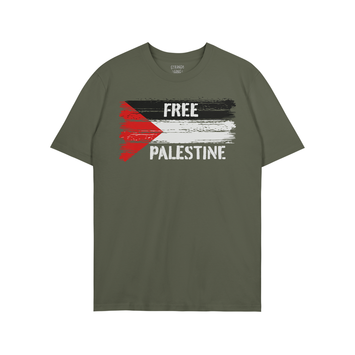 Free Palestine Shirt featuring a stylized Palestinian flag with FREE PALESTINE slogan, symbolizing resistance and justice. Id