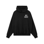 The Fuck 'Em All Back Print Shirt features ANTI FASCIST on the front of a black pullover hoodie, emphasizing bold activism an