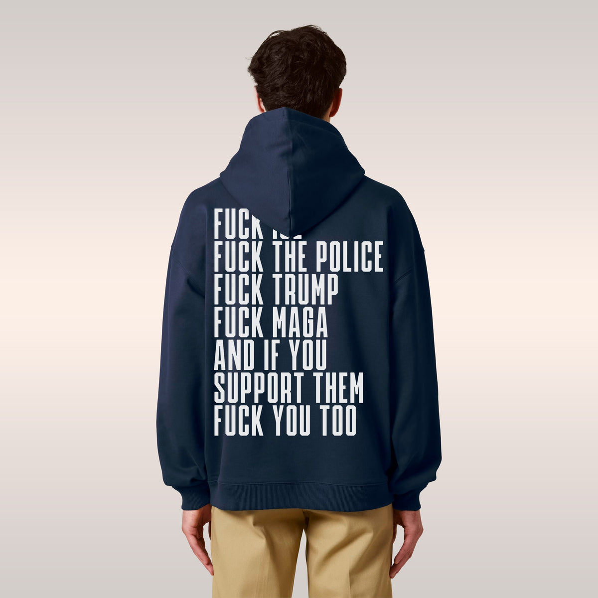 Fuck 'Em All Back Print Hoodie