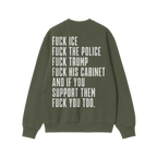 Fuck 'Em All Back Print Shirt with bold protest message against ICE, police, Trump, and supporters, designed for impact and r