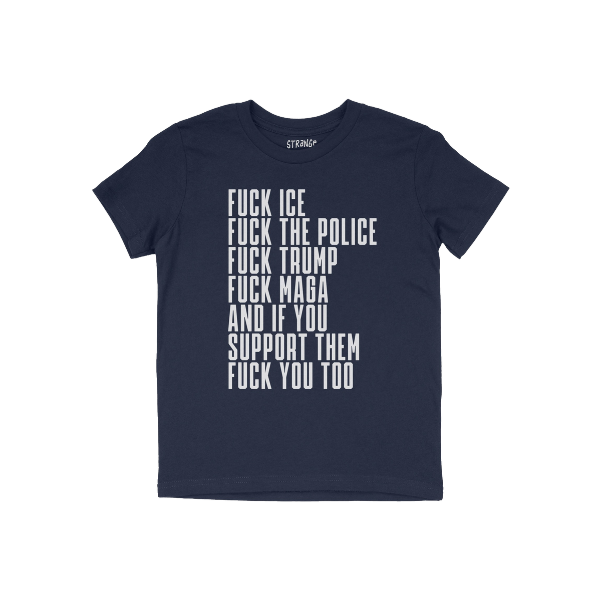 Fuck 'Em All Shirt with bold white protest text, conveying anti-fascist, anti-racist, and pro-equality messages. Ethically pr