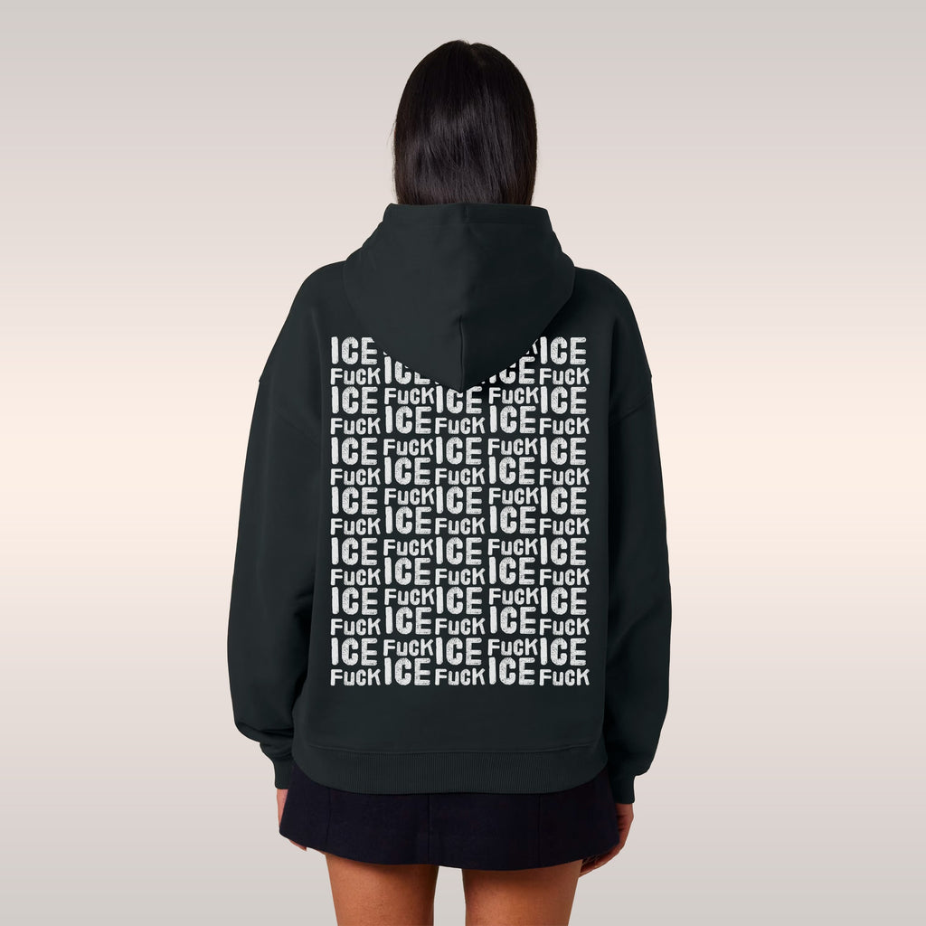 Fuck ICE Pattern Hoodie