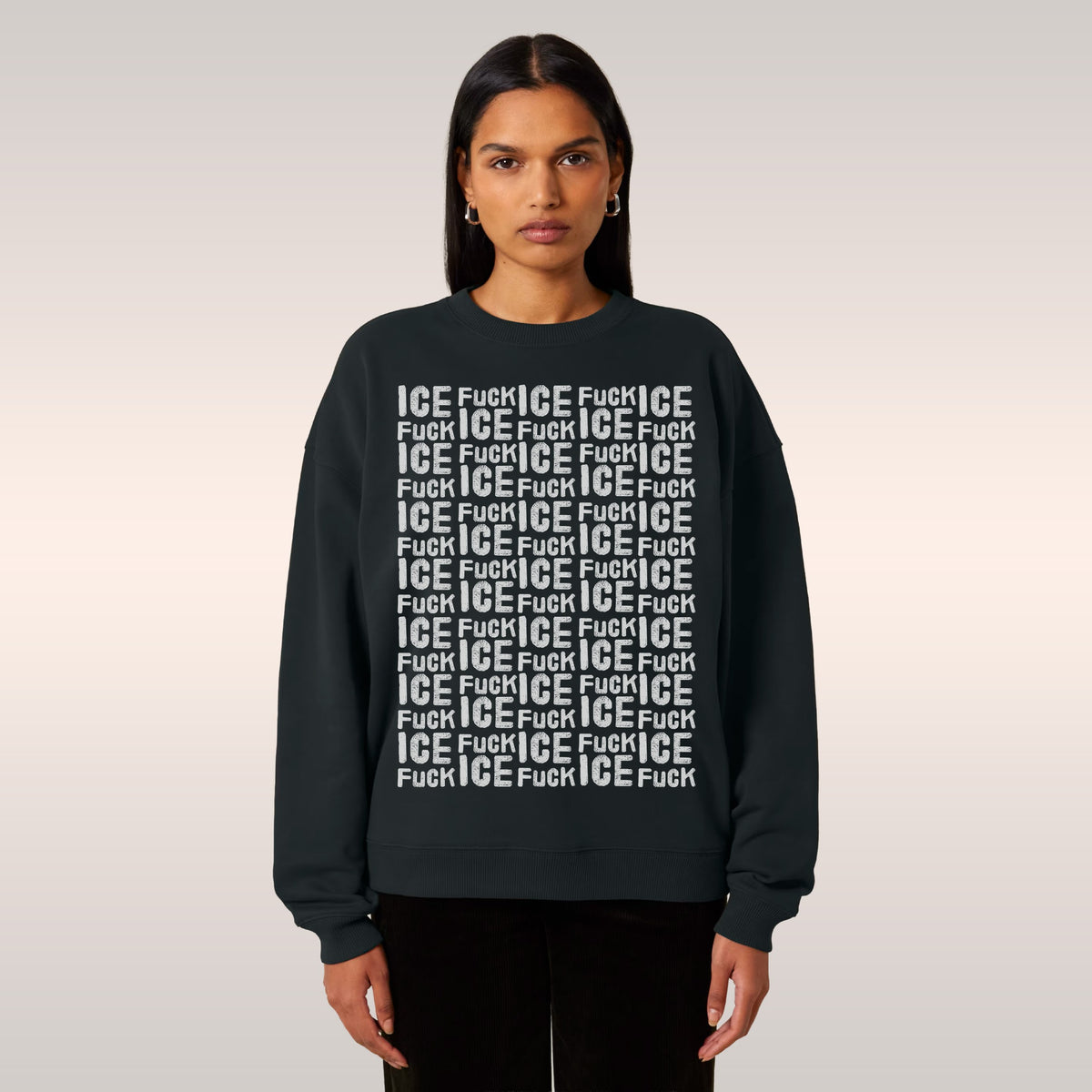 Fuck ICE Pattern Sweatshirt