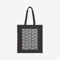 Fuck ICE Pattern Tote Bag featuring a bold, white text grid Fuck ICE on black canvas, with shoulder-length handles. Ideal for activists, it combines functionality with a powerful anti-ICE message.