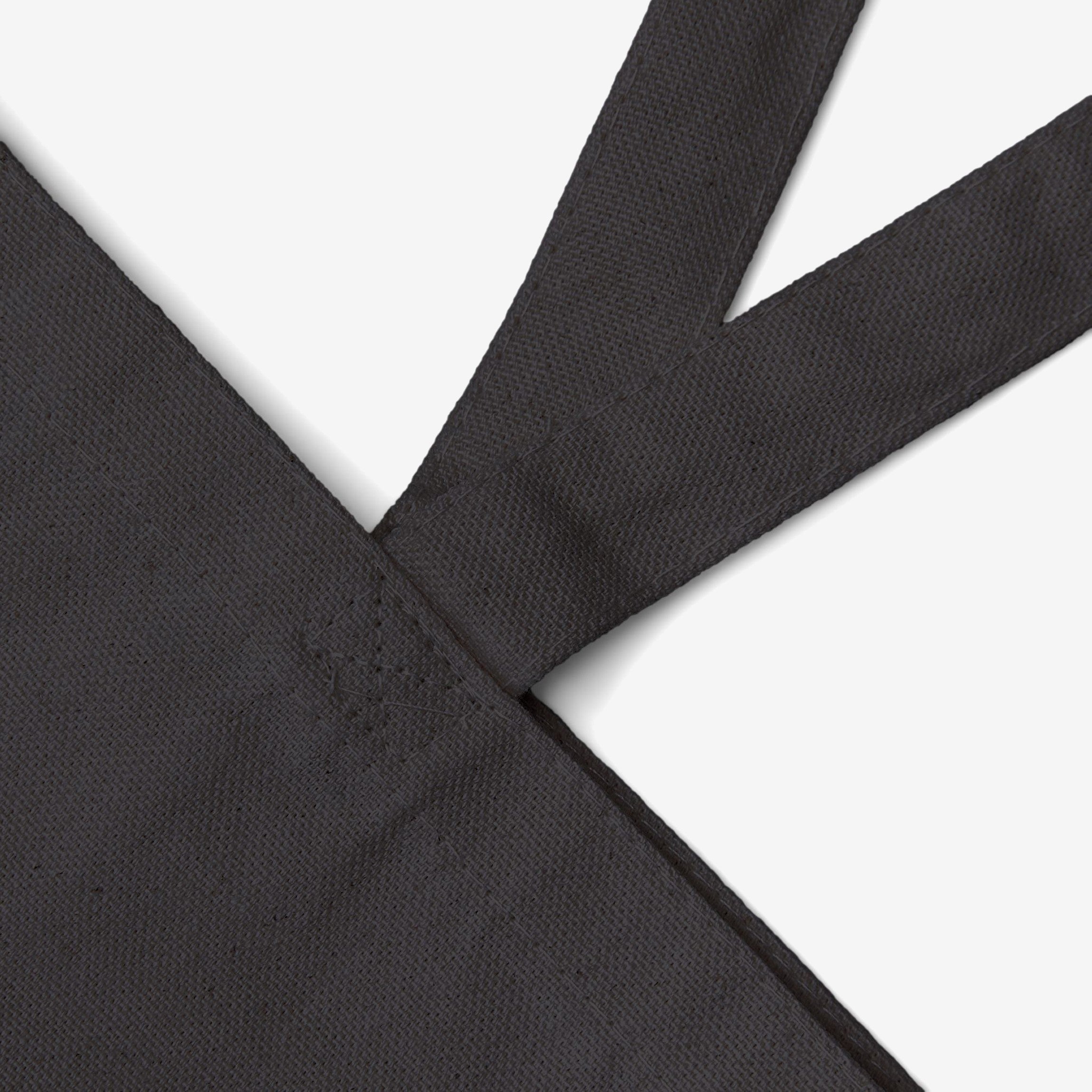Close-up of the Fuck IDF Pattern Tote Bag, highlighting its black cotton canvas and durable stitching. The bold repeated text pattern embodies a strong protest message against IDF violence.