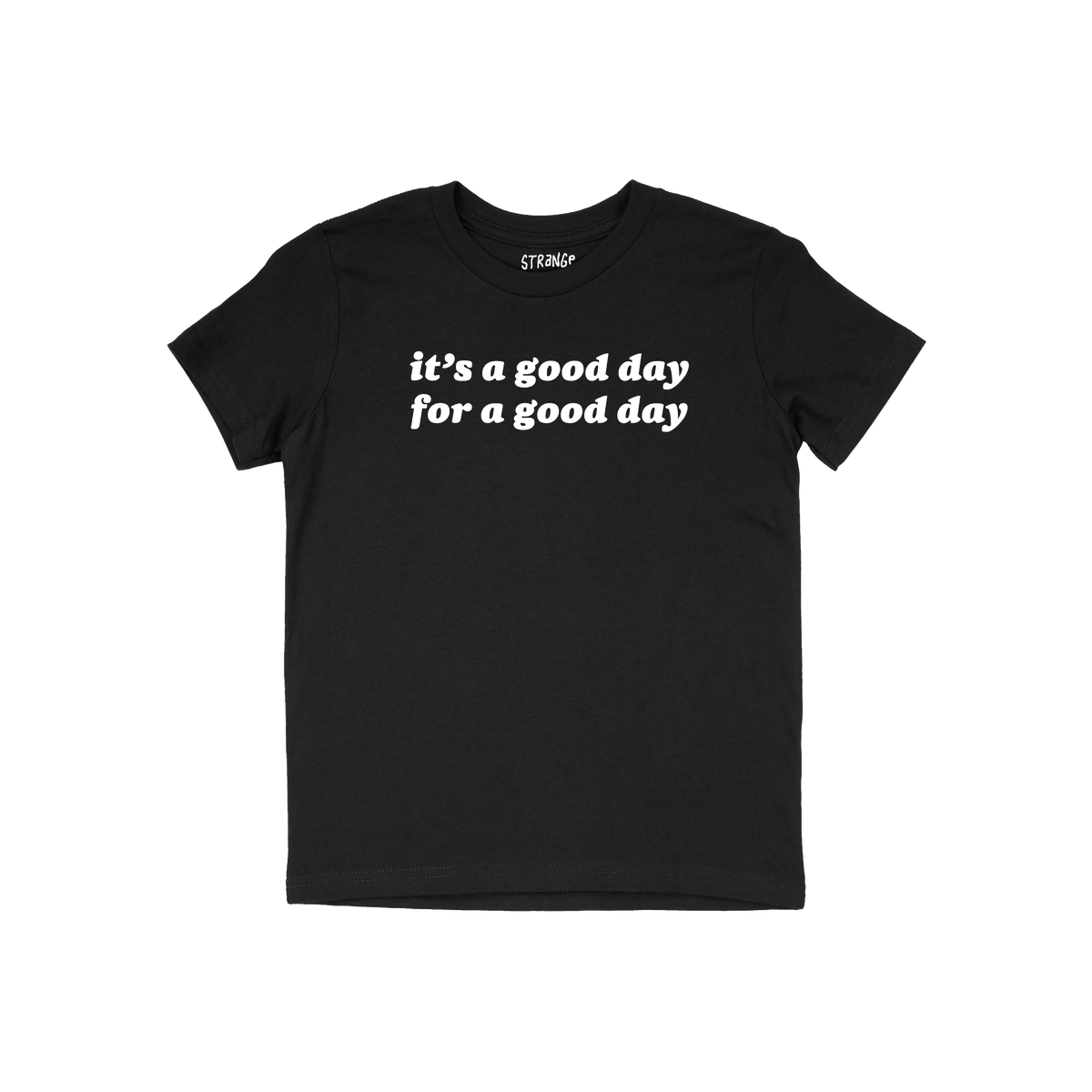 Good Day Shirt featuring “it’s a good day for a good day” text; promotes positivity with a retro vibe, embodying mindfu