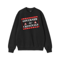 Governed By Criminals Shirt: Black crewneck sweatshirt featuring a red-and-white striped warning sign and distressed text, sy