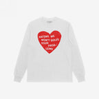 No Hate Shirt featuring a distressed red heart with the slogan “HATING ME WON’T SOLVE YOUR PROBLEMS,” advocating for LGBTQ rights and human dignity. Ideal for protests, parades, or everyday expression.