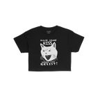 Hiss When You Resist Cat Crop Top