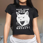 Hiss When You Resist Cat Women's Baby Tee