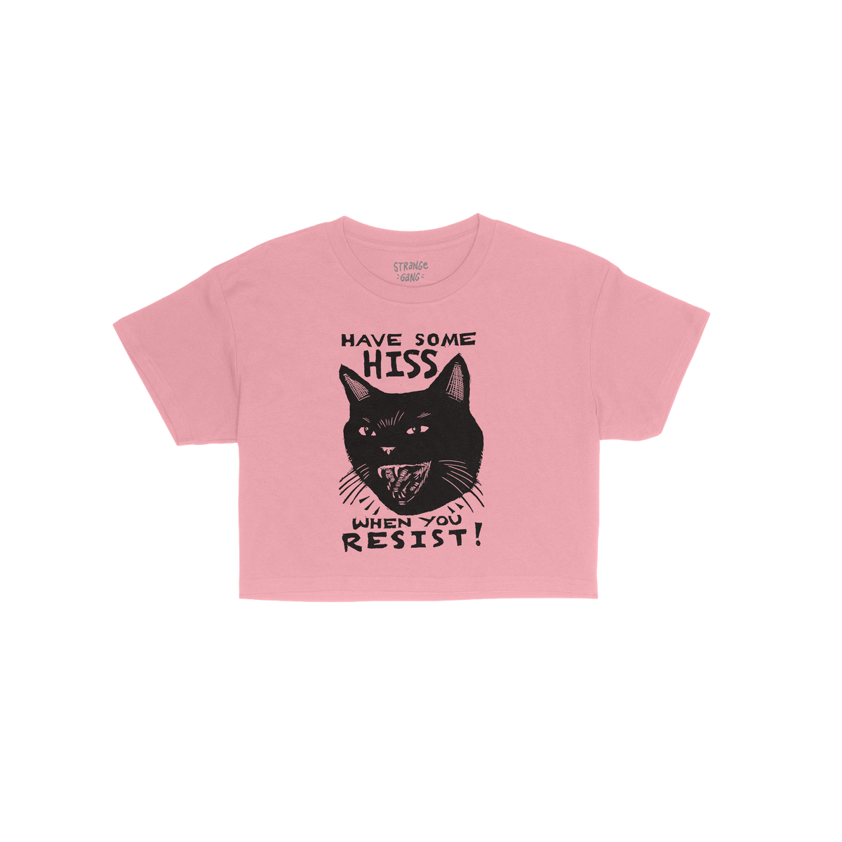 Hiss When You Resist Cat Crop Top