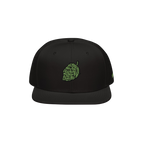 Hop Nug Hat features a black snapback cap with a green hop-cone design embroidered on the front, perfect for craft beer enthu