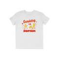 Hopium Shirt: A whimsical white tee showcasing vibrant red and yellow pill characters under Surviving on HOPIUM, perfect for