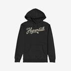 Hopsmash Hoodie & Sweatshirt: Black pullover hoodie featuring Hopsmash in cream script with a hop-cone graphic. Perfect for hop enthusiasts expressing bold opinions on craft beer culture.
