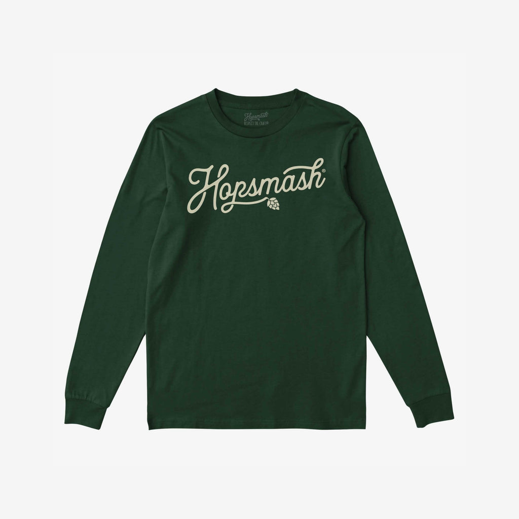 The Hopsmash T-shirt features a Hopsmash script with a hop-cone icon, perfect for beer enthusiasts who celebrate individuality and boldness.