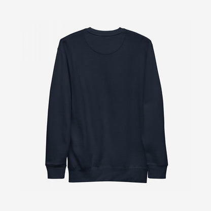 Chicago No Kings Flag Hoodie & Sweatshirt: A plain, long-sleeved, navy-blue crewneck sweatshirt, symbolizing Chicago pride and anti-authoritarian spirit, perfect for those championing justice and community empowerment.