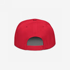 The Immigrants Make America Great Hat showcases a red snapback design with six-panel construction and an adjustable snap closure, symbolizing solidarity and support for immigrant communities.