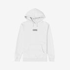 The Intensive Purposes Hoodie features a white pullover design with INTENSIVE PURPOSES. in small black letters, celebrating the misunderstood with humor and warmth.