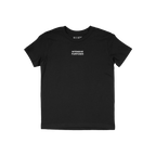 Intensive Purposes T-shirt: A black, short-sleeved tee featuring INTENSIVE PURPOSES in white text, humorously celebrating lan