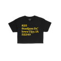 Iowa Football Stadium Address Crop Top