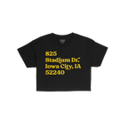 Iowa Football Stadium Address Crop Top