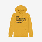 Iowa Football Stadium Address Hoodie & Sweatshirt
