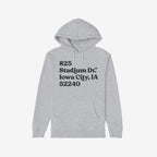 Iowa Football Stadium Address Hoodie & Sweatshirt