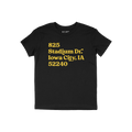 Iowa Football Stadium Address Kids T-shirt
