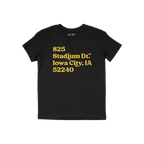 Iowa Football Stadium Address Kids T-shirt