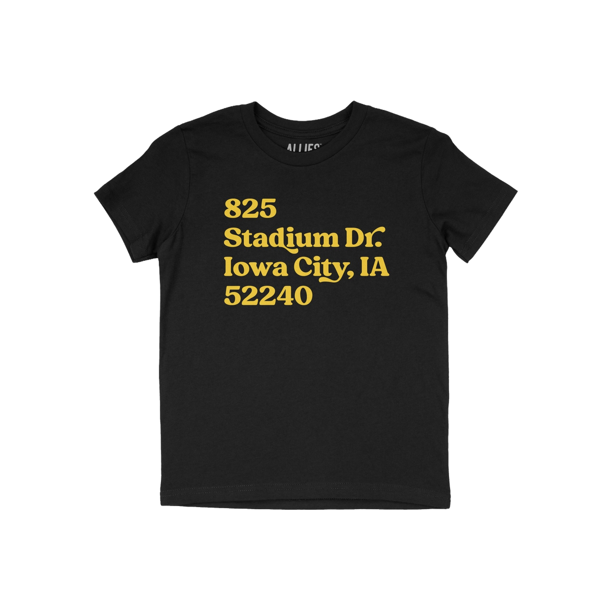 Iowa Football Stadium Address Kids T-shirt