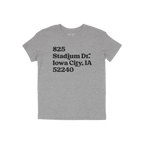 Iowa Football Stadium Address Kids T-shirt