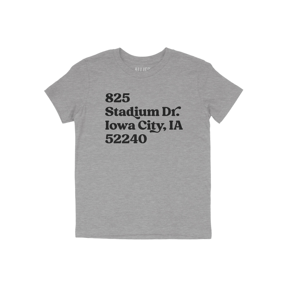 Iowa Football Stadium Address Kids T-shirt
