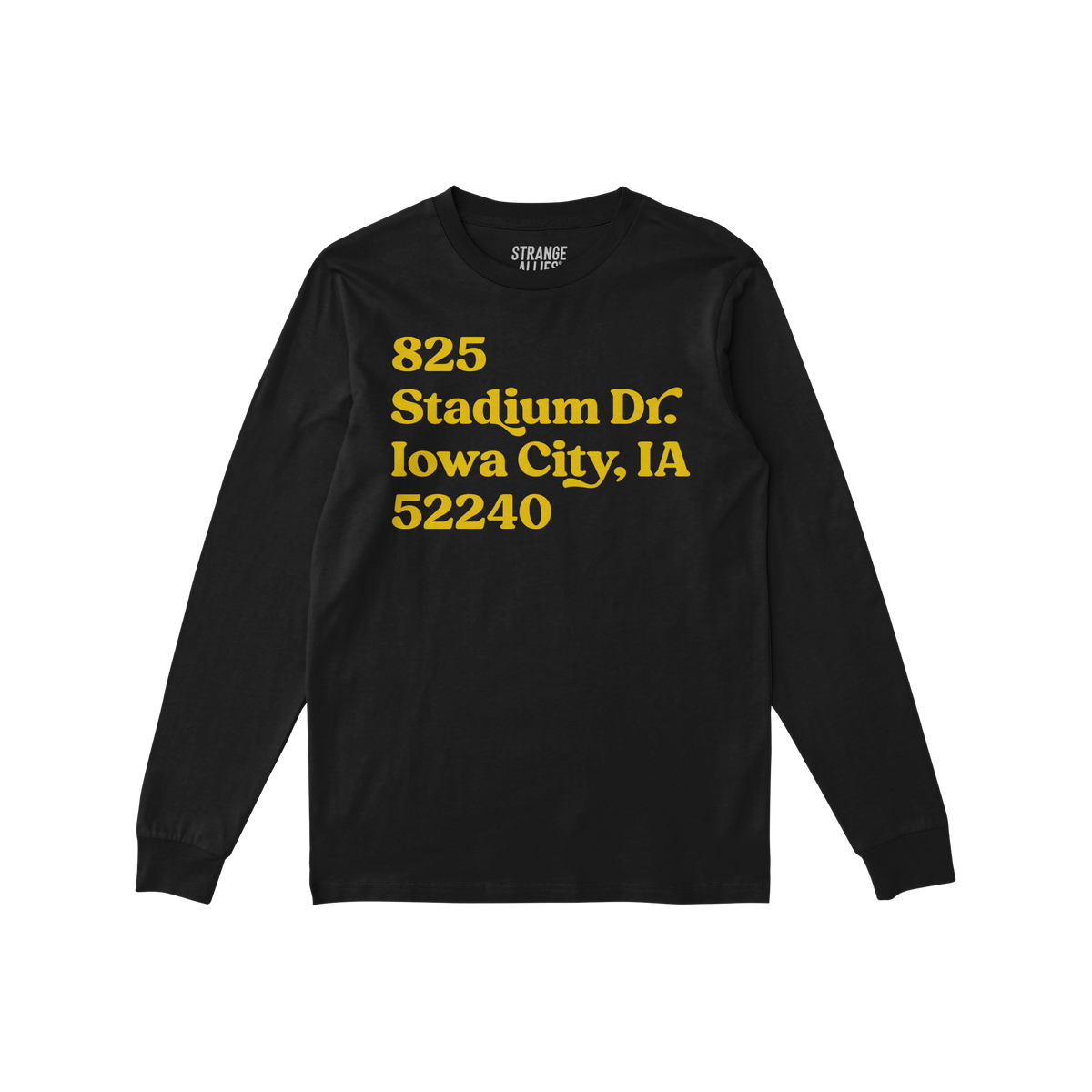 Iowa Football Stadium Address Long Sleeve T-shirt