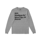 Iowa Football Stadium Address Long Sleeve T-shirt