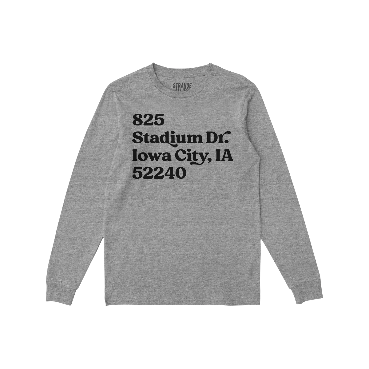 Iowa Football Stadium Address Long Sleeve T-shirt