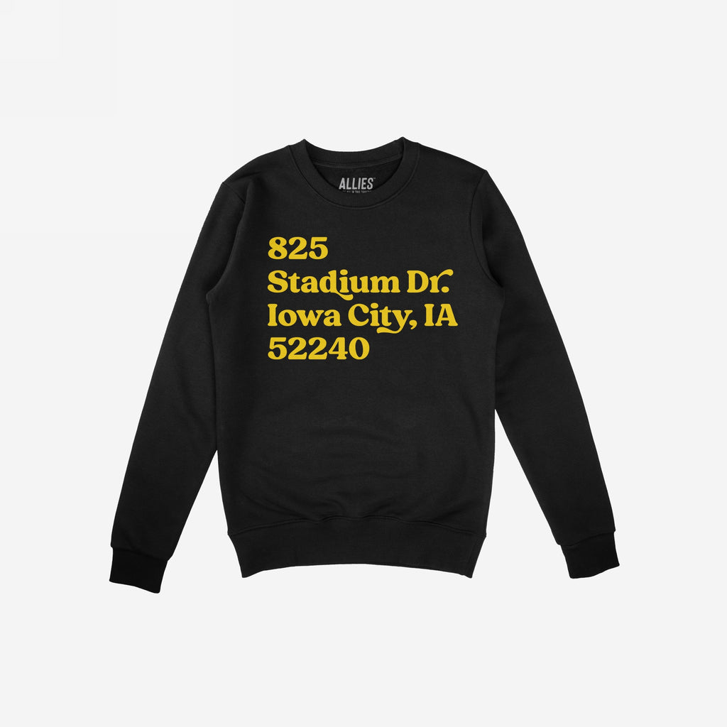 Iowa Football Stadium Address Hoodie & Sweatshirt